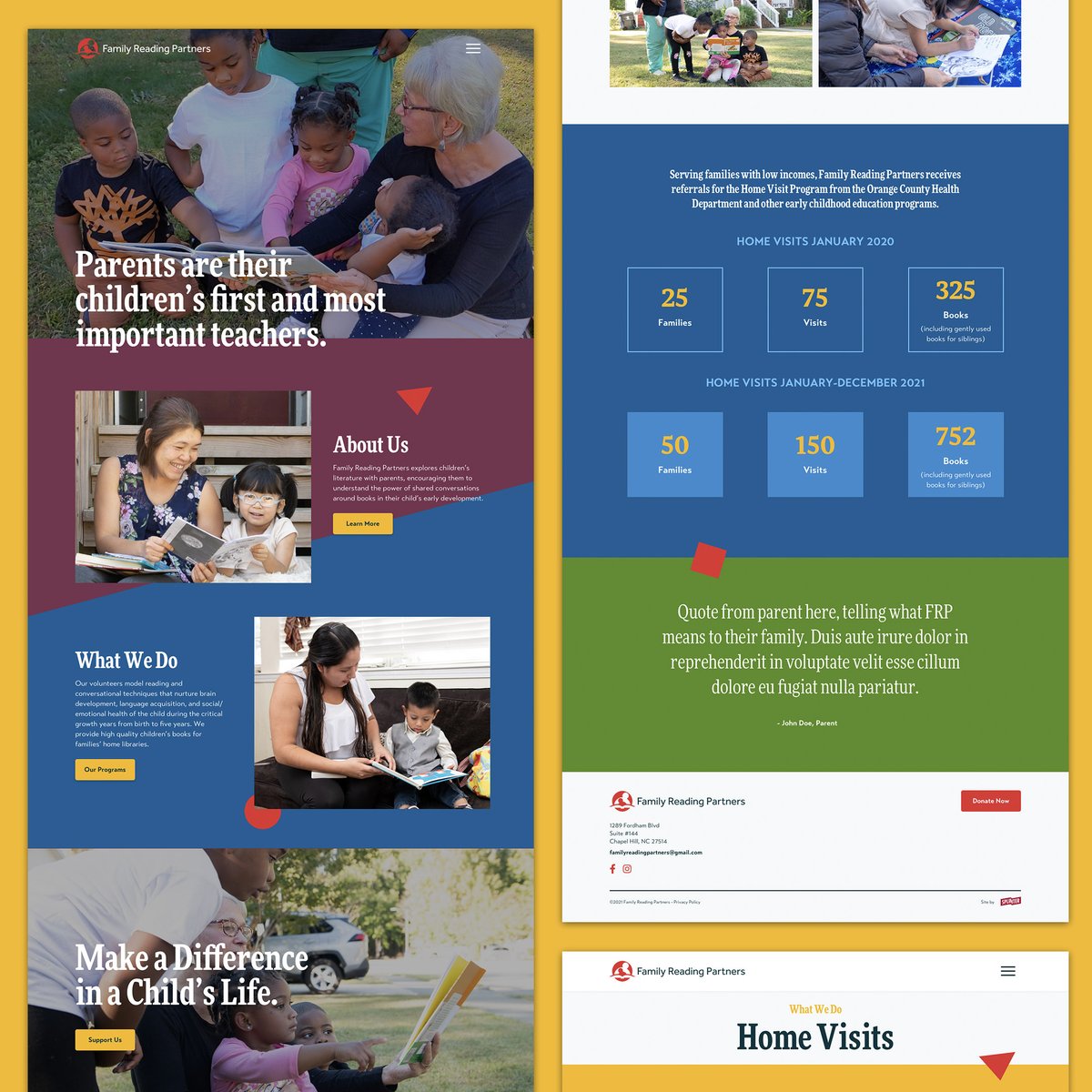 TheSplinterGrp's tweet image. We're excited to share our new website for Family Reading Partners. This local nonprofit delivers books and shares techniques with parents to encourage reading with their children. This is done through home visits and local organizations in the community.