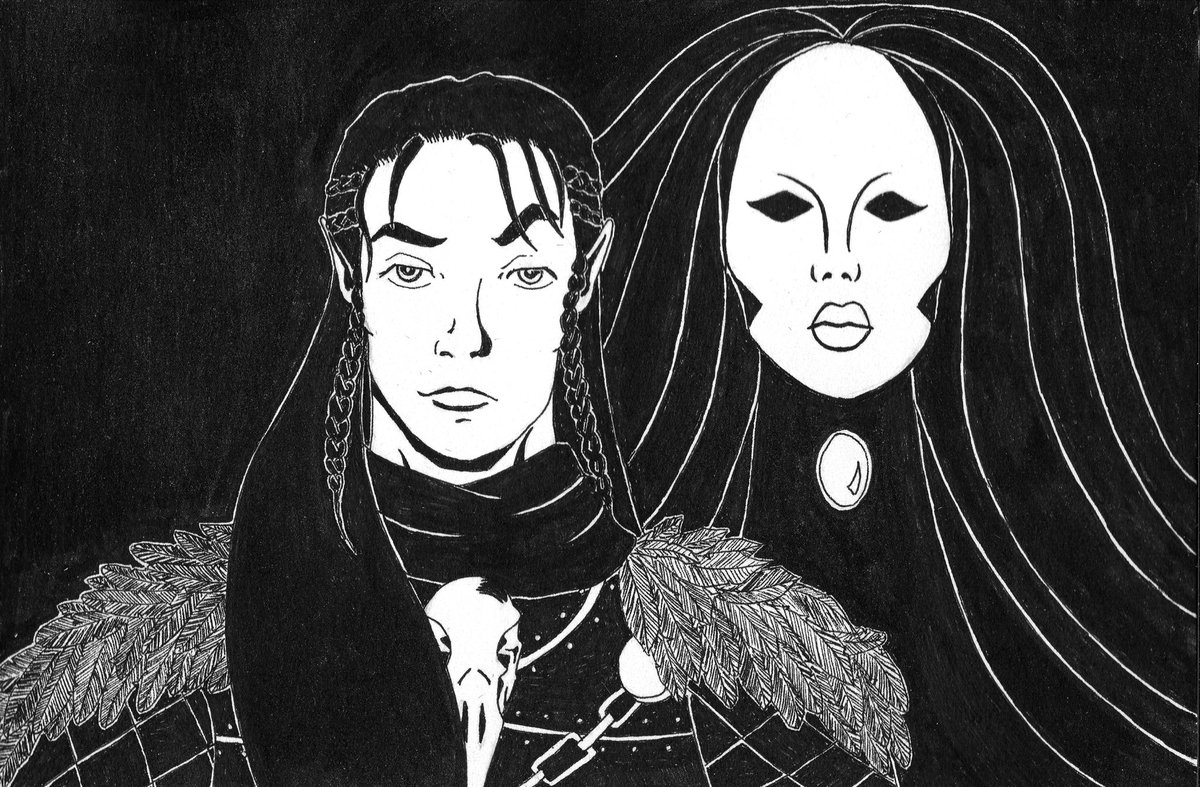 HighdennCreates's tweet photo. In celebration of #TheLegendofVoxMachina I wanted to share this old ink drawing from when I was watching campaign 1 live. It's one of my absolute favorites.

Vax (@VoiceOfOBrien) and the Raven Queen (@matthewmercer)

#CriticalRole #criticalrolefanart #CriticalRoleArt #critter https://t.co/9hPONptSMj