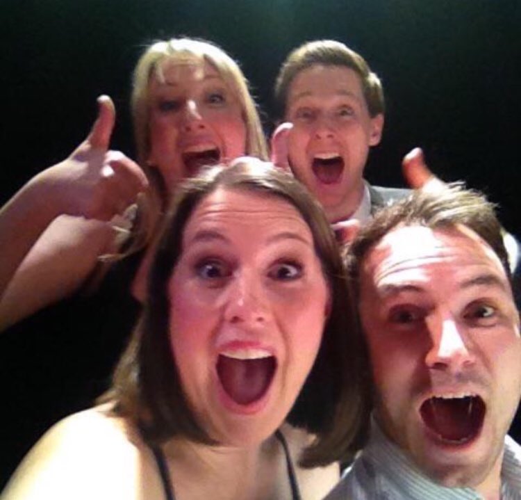 MaggieService's tweet photo. And here’s the outcome! Genuinely one of my most favourite Moments in Time… of all time 🤣🥰 🎤 @DickLeFenwick @debcrowe_parker @alexparker91 #SamBarnett https://t.co/iDkaWtpvlc