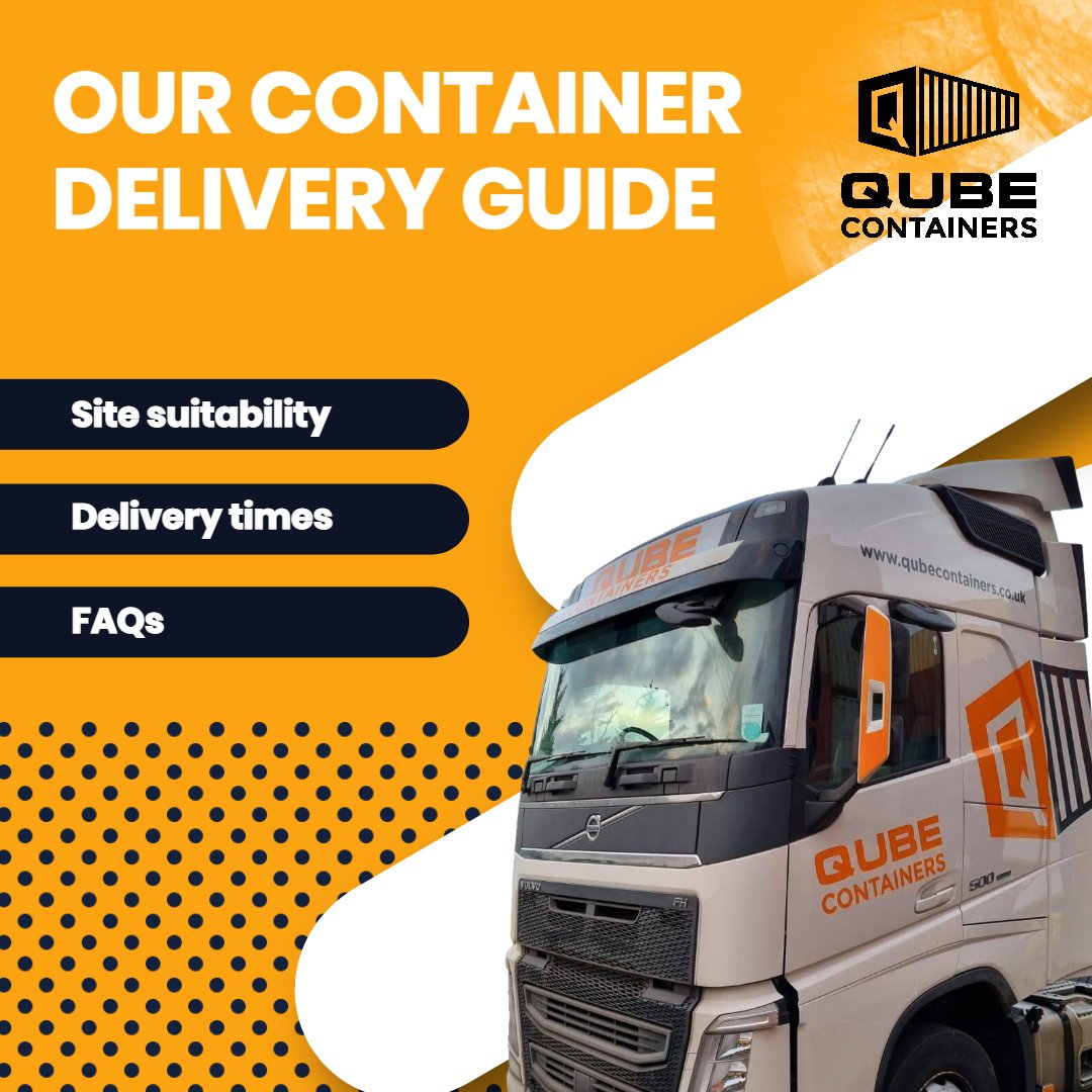 Buying or hiring a container? Want to know more information about deliveries? 🚛 Click our helpful guide from our downloads section below: 👇
qubecontainers.co.uk/downloads/ 
enquiries@qubecontainers.co.uk ✉
03301 229943 📞
#containerdelivery