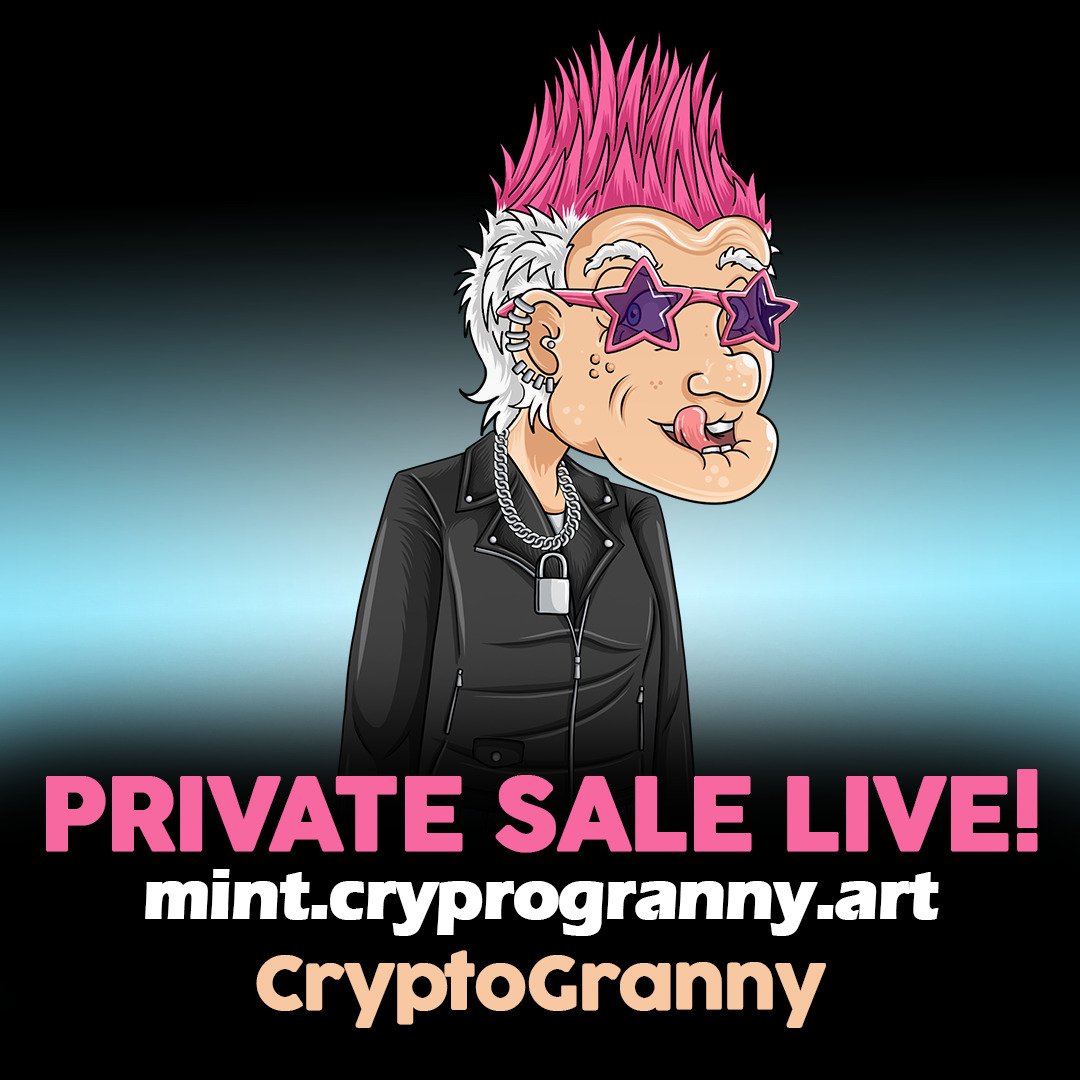 CryptoGrannyART's tweet photo. Get your CryptoGranny now! #nft #nftart #NFTCommunity #NFTLaunch https://t.co/zIyN4ompg2