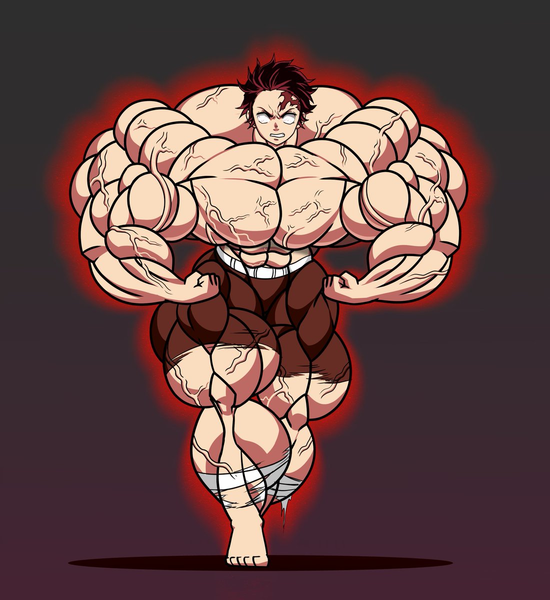 Ali Arts (comms open) on X: Work in progress 💪 male muscles this time lol  #drawing #art #musclegrowth #muscle #anime  / X