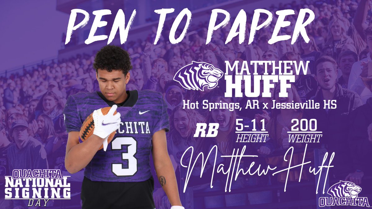 Welcome to Tiger Land an RB from Hot Springs, Ar <a href="/Matthew74635224/">Matthew Huff</a>! #FinishEmpty #NSD22