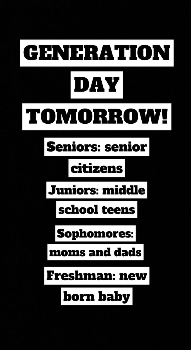 stuco_wrhs's tweet photo. Generation day is happening tomorrow instead of red-white-blue day! Spread the word! https://t.co/8DtWdg7Ort