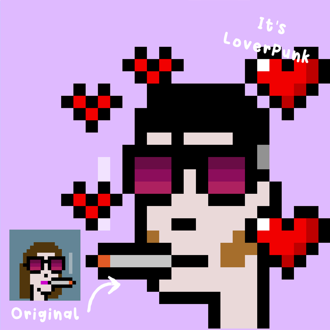 LoverPunksNFT's tweet photo. As promised, meet one more member of the family!!!❤️‍🔥👇 https://t.co/ksFFkxoXq5