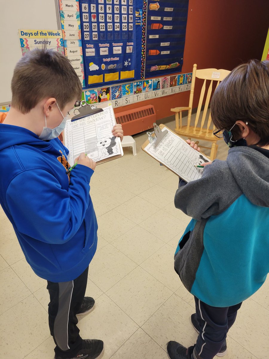 We had so much fun in math today celebrating groundhog day! Our k-3 students took a poll to see if everyone thought Phil would see his shadow. We also got to learn about predictions! Happy groundhog day everyone! #6moreweeksofwinter #GroundhogDay <a href="/SMA_Mystic/">Stella Maris Academy</a> <a href="/NLESDCA/">NLESD</a> <a href="/MathHatter/">TLegge</a>