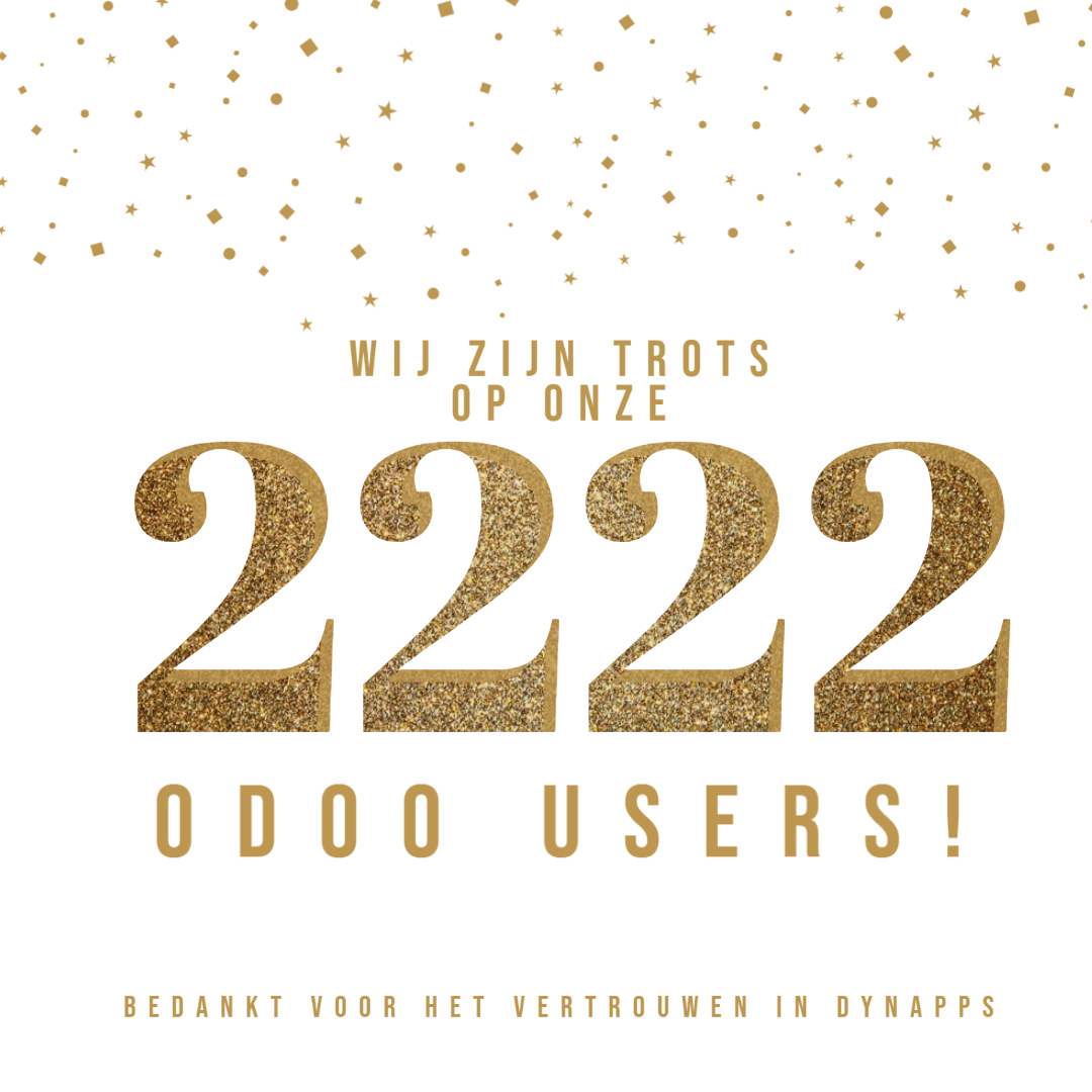 apps_dyn's tweet image. Dit kan geen toeval meer zijn... 
Op 2/2/22 mogen wij 2222 Odoo-users dagelijks ondersteunen en begeleiden en daar zijn wij meer dan trots op!
2222 keer bedankt voor het vertrouwen dat wij dagelijks mogen ontvangen.