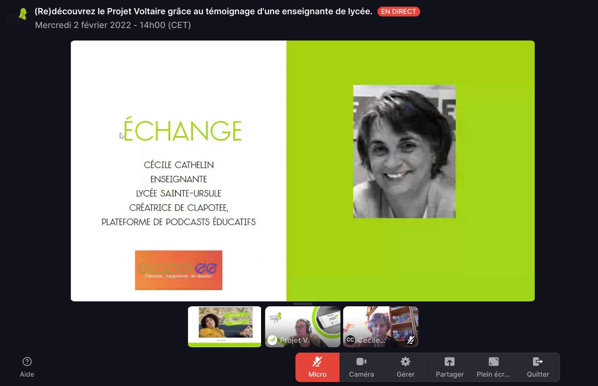 CATHELIN4's tweet photo. Toujours un plaisir que de faire un webinaire @Projet_Voltaire avec @Claudine_JL  pour parler des actions à mener via le numérique avec les élèves pour fédérer les équipes, (re)donner confiance aux jeunes ! cc @CharlydeLaLonde  @Fondat_Voltaire @MelanieVIENOT  @MagazineLire https://t.co/j5cR2XNtrv