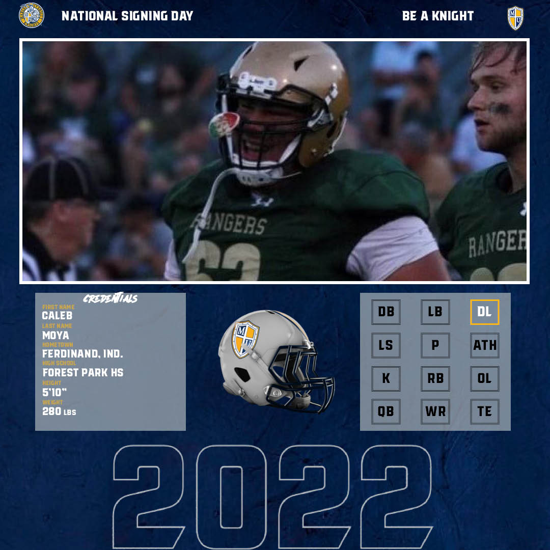 Welcome to the KnightShow,
<a href="/calebmoya63/">Caleb</a>!

Defensive Lineman from Ferdinand, IN

#BeAKnight #BuiltDifferent #KnightShow22