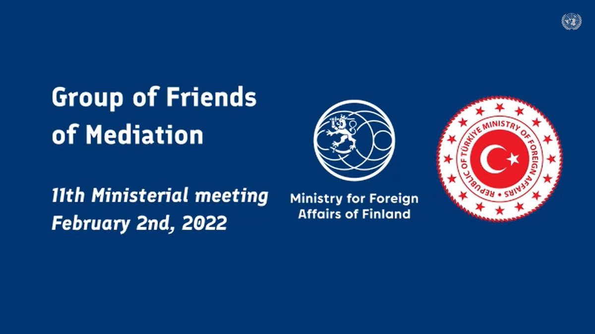 Thanks to @FinlandUN 🇫🇮 and @Turkey_UN 🇹🇷 for bringing together the #friendsofmediation this morning.

Ireland🇮🇪 believes that inclusive #mediationforpeace is a critical tool to:

➡️defuse and resolve conflict, &
➡️prevent its emergence or re-emergence