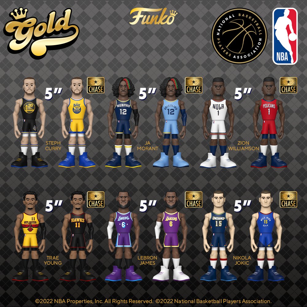 nba funko gold