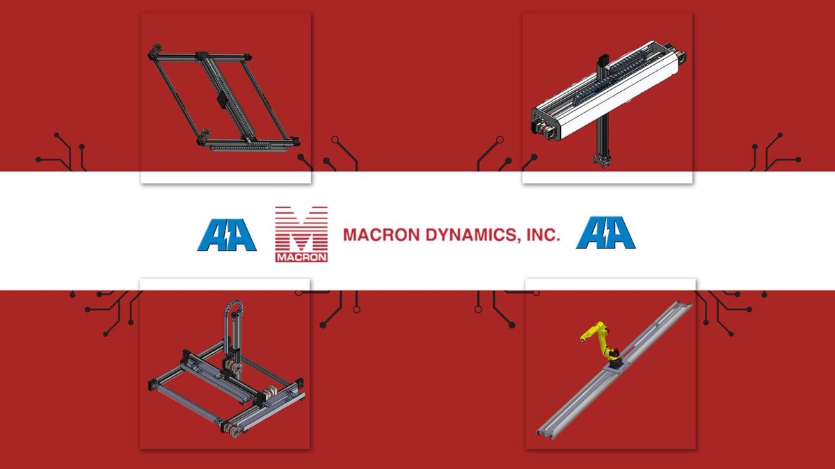AAElectric's tweet image. Contact your sales representative or call 1-800-237-8274 to learn more about each Macon product pictured here or other products you may need. #Macrondynamics #automation #control 

~XY Linear Robot
~XZ Linear Robot
~XYZ Cartesian Robot
~Macron Robot Mover