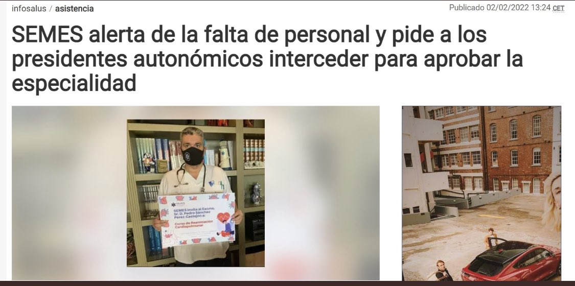 L@s urgenciolog@s de todo el pais solicitan a todos los gobiernos autonómicos la intermediación ante <a href="/sanchezcastejon/">Pedro Sánchez</a> en el Consejo Interterritorial para la creación de la #EspecialidadUrgenciasYA ante la pasividad de <a href="/CarolinaDarias/">Carolina Darias</a> <a href="/sanidadgob/">Ministerio de Sanidad</a>