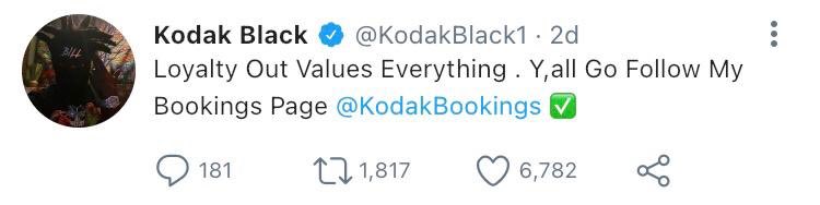 kodak Black tweet media