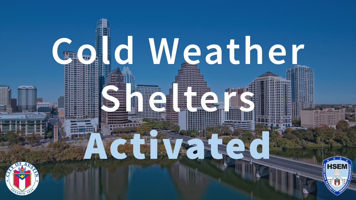 Cold weather shelters for people experiencing homelessness will be activated tonight, February 2. Those in need of shelter should go to One Texas Center (505 Barton Springs Rd) between 6-8 PM. Health screenings for COVID-19 will be done during registration.