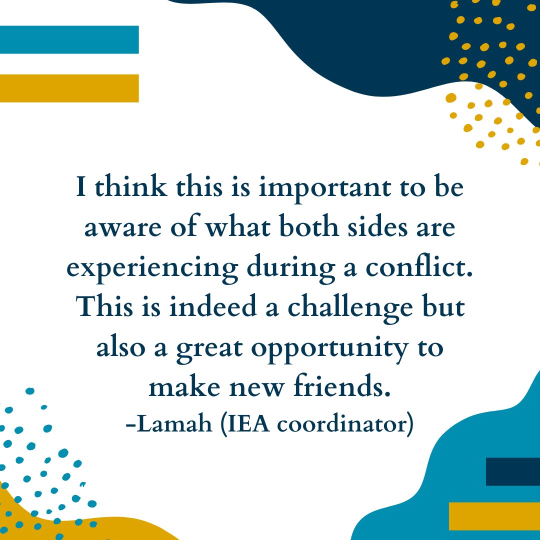 Happy Thursday! Our testimonial today is from Lamah, a IEA group coordinator of two years!

#interfaith #interfaithpeace #peace #diversity #Culture