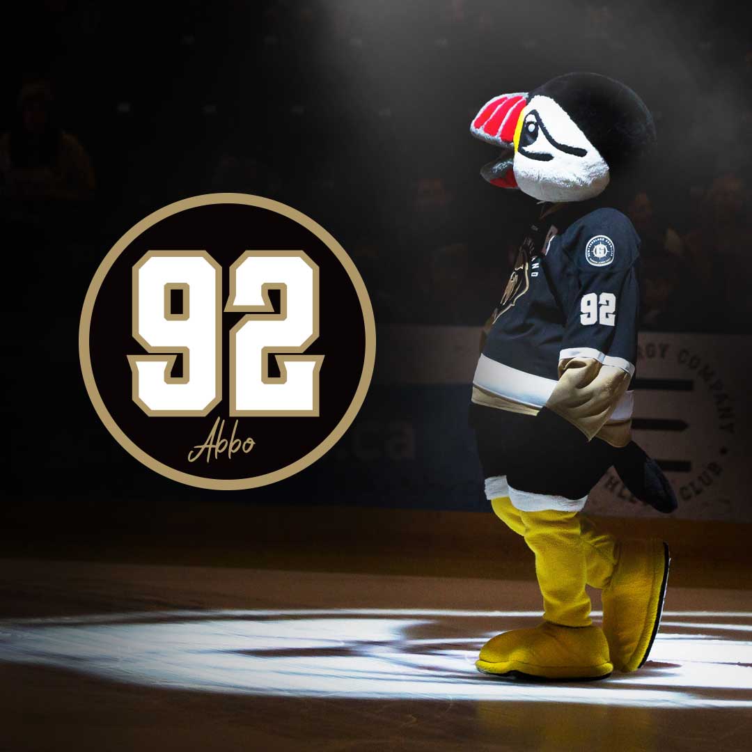 NLGrowlers's tweet photo. The Growlers will wear special decals on the back of their helmets for the remainder of the 2021-2022 season to honour Chris Abbott and the countless contributions that he made to the community. 

#RANTnROAR | #ForABBO | #BUDDYThePUFFIN https://t.co/uXlVgBUkSJ