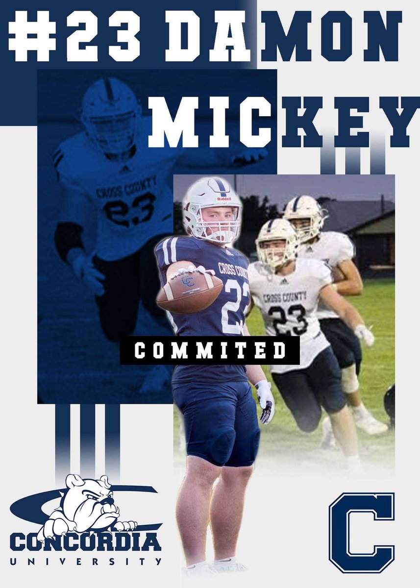 Damon Mickey (@d_mickey15) on Twitter photo I am excited to announce that I am furthering my academic and athletic career at Concordia University! Thank you to everyone who has helped me over the years! #skodawgs <a href="/CUNEFootball/">CUNE Football</a> <a href="/PatrickDaberkow/">Patrick Daberkow</a> <a href="/CorbyOsten/">Corby Osten</a> I am excited to announce that I am furthering my academic and athletic career at Concordia University! Thank you to everyone who has helped me over the years! #skodawgs <a href="/CUNEFootball/">CUNE Football</a> <a href="/PatrickDaberkow/">Patrick Daberkow</a> <a href="/CorbyOsten/">Corby Osten</a>