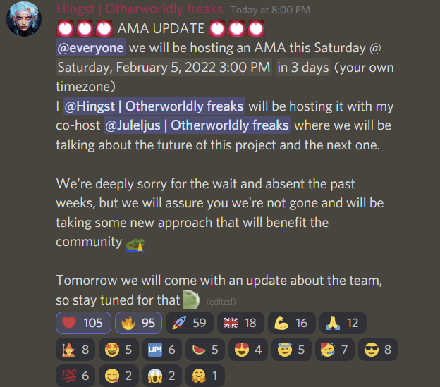 AMA in Saturday, welcome all! #nfts