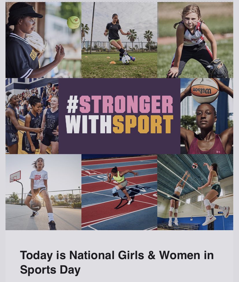 I support girls and women playing sports. Do you?!?! #strongerwithsport