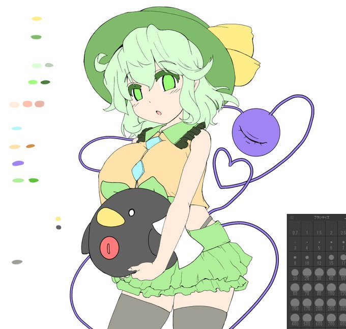 こいしちゃんver2と謎のマスコットおキューちゃん。
力尽きたのでここまで…_(:3」∠)_ 