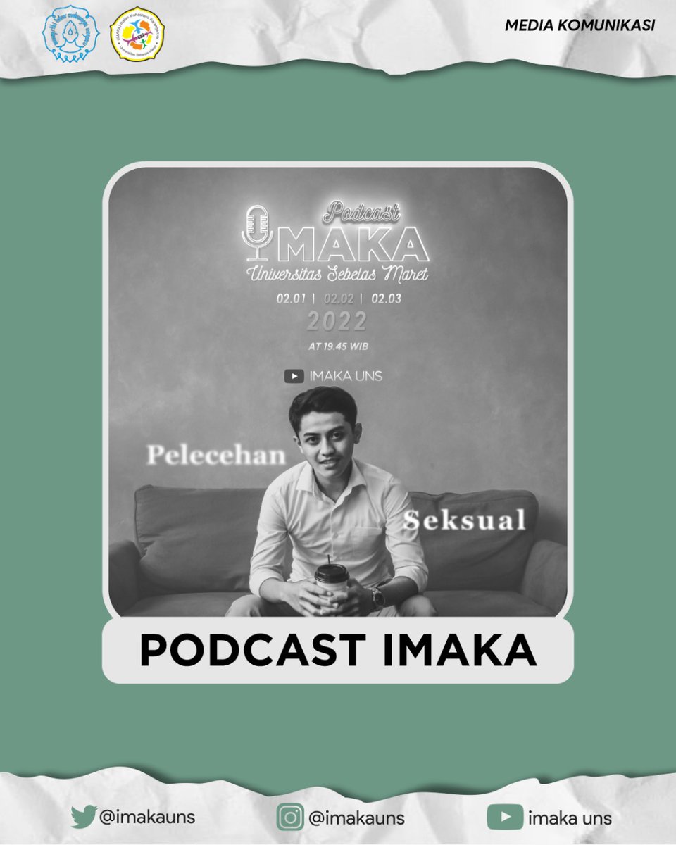 ImakaUNS's tweet photo. [PODKA UNS]

Halo temen-temen semua👋🏻
PODKA UNS (Podcast IMAKA UNS) kembali lagi nih, tentunya dengan tema yang berbeda

Pada podcast IMAKA UNS episode ini bertemakan "Pelecehan Seksual" dan dengan narasumber kita yang keren yaitu https://t.co/k9PauvKbc8