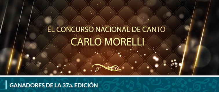 Segunda Gala. 37o. Concurso Nacional Carlo Morelli 
Jennifer Velasco, soprano 
Ángel Macías, tenor 
Carlos López, barítono

YouTube:
youtube.com/watch?v=7KEqje…