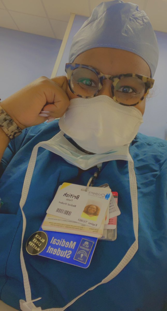 BritishFields_'s tweet photo. Happy HumpDay from your favorite aspiring pediatrician! I’m PROUD to be my ancestors wildest dreams!!! ✨#BlackHistoryMonth #M3Clerkships #PedsENTRotation #MedTwitter #RepresentationMatters #HBCUAlumna #HowardEducated https://t.co/NS2VBbnkdV