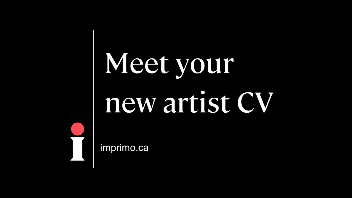 Is your artist CV a text document?
Let your art do the talking with Imprimo’s multi-media living CV. 
Find out more bit.ly/344J2fa
#canadianartists #imprimo2022