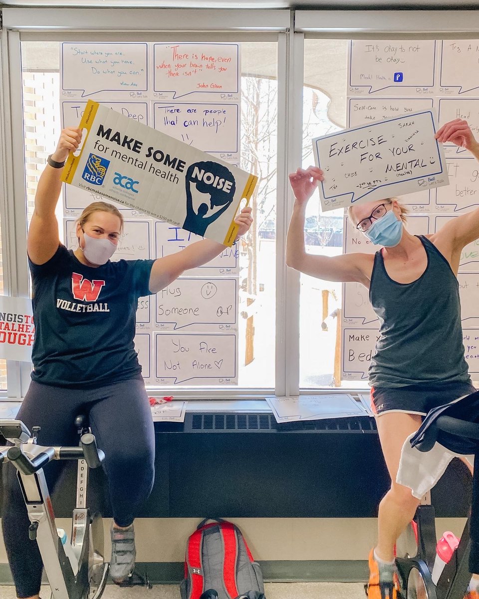 NWP_Wolves's tweet image. Today is the last day to get involved with the student-led #MetersForMentalHealth bike-a-thon! 🚴 
 
Catch #GPRCWolves athletes stationed across our #GPAB campus with spin bikes collecting miles and spreading awareness. It’s time to #MakeSomeNoise for #MentalHealth 🎉 @ACAC_Sport