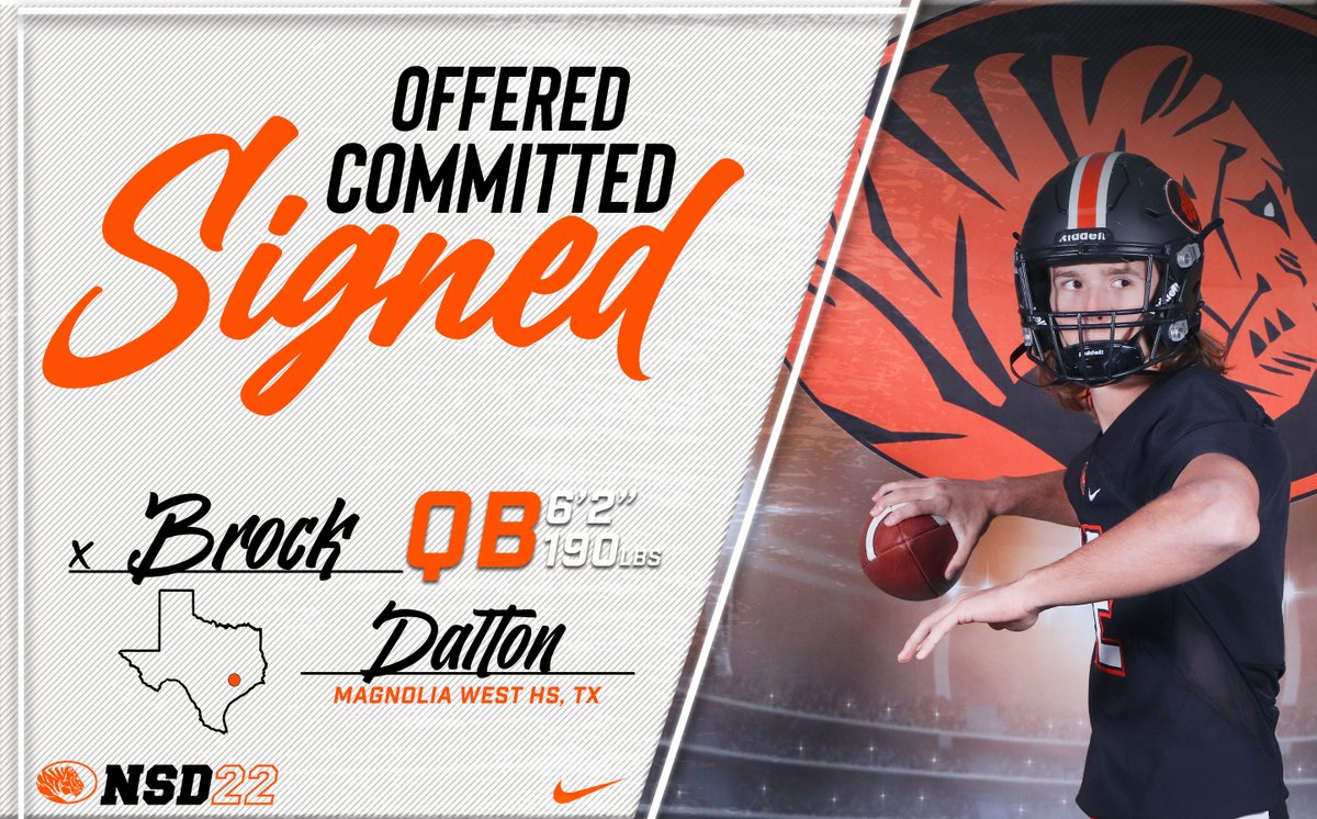 Signed, Sealed, Delivered. 📝

Welcome to the Tiger #FAMILY 🐅 <a href="/brockdalton03/">Brock Dalton</a>