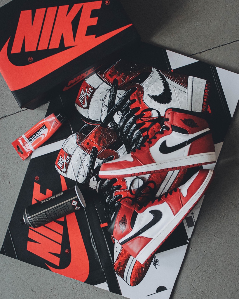 laces and traces on Twitter: ""I've always believed that if you put in the work, results will come." - Michael Jordan #Nike Air #Jordan 1 „Chicago“ - Mixed Media on Original #