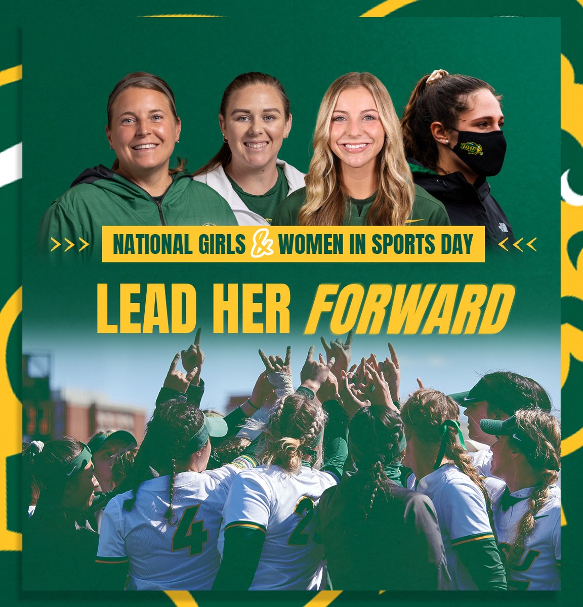 NDSUsoftball's tweet photo. We are 𝐂𝐎𝐍𝐅𝐈𝐃𝐄𝐍𝐓.
We are 𝐁𝐎𝐋𝐃.
We are 𝐔𝐍𝐃𝐈𝐕𝐈𝐃𝐄𝐃.

Paving the way for the next generation🤘
#NGWSD #LeadHerForward https://t.co/1IjfN6XQXk