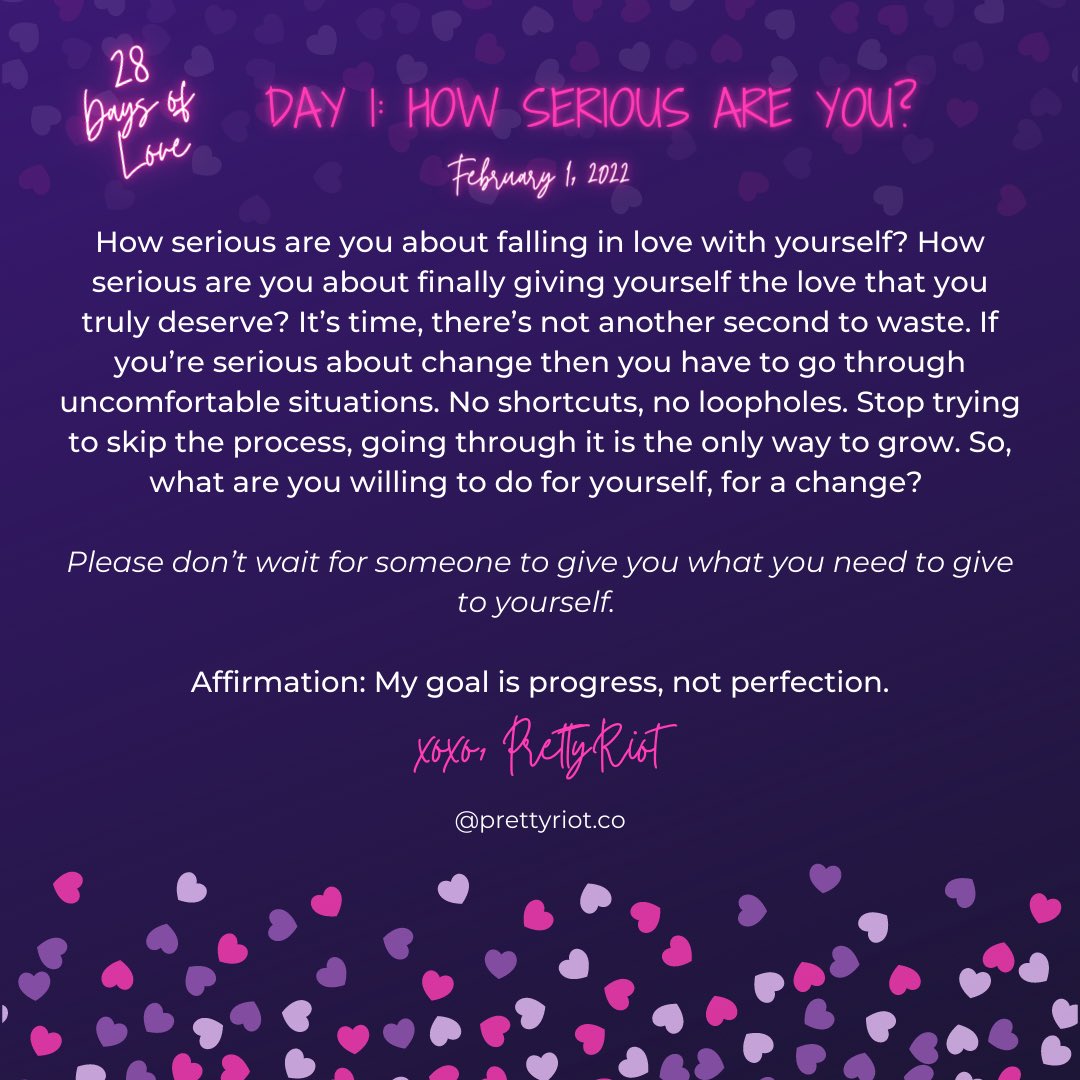PrettyRiot's tweet image. Day 1: How Serious Are You? #28DaysOfLove 💕💜