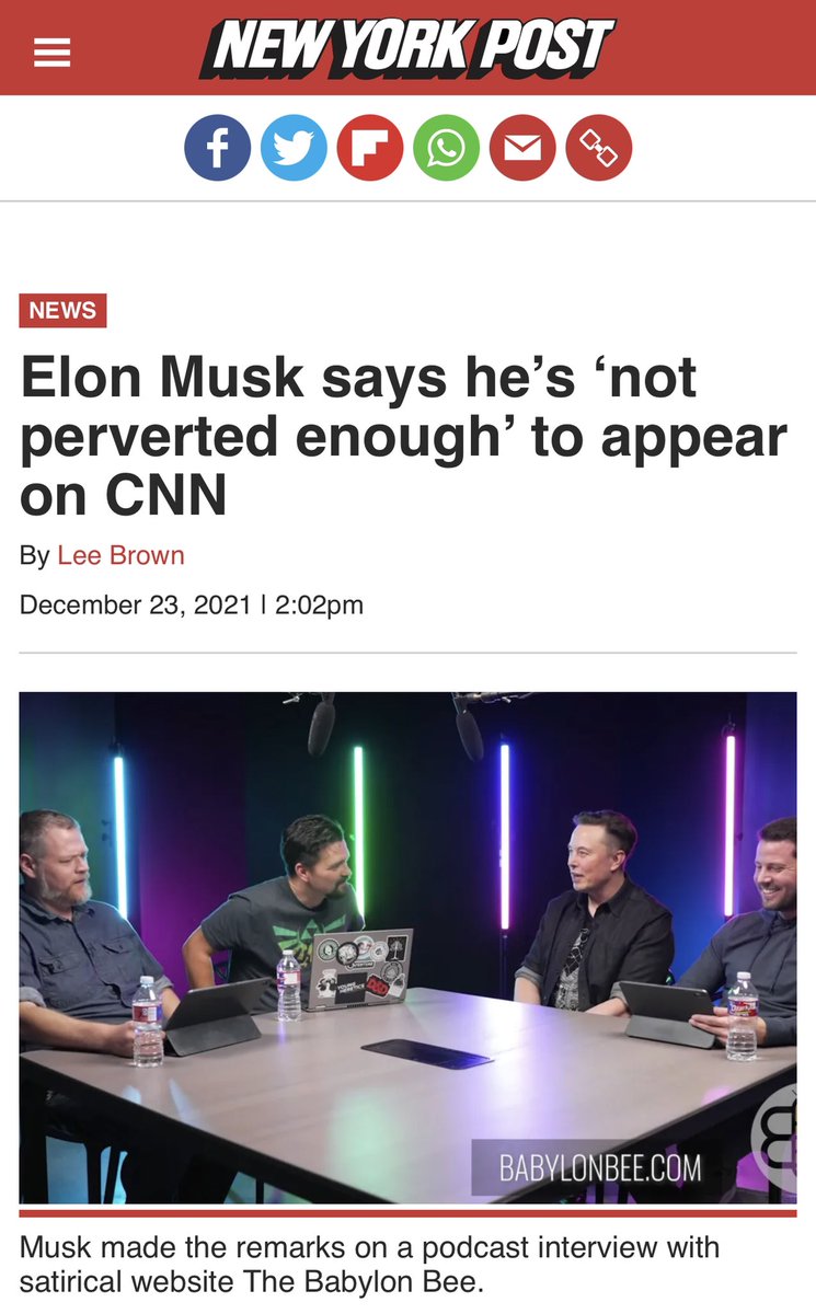 RT @SebGorka: Can @elonmusk just buy CNN already. 

(And then fire all the rest of the perverts?) https://t.co/MNKnXBfDFm