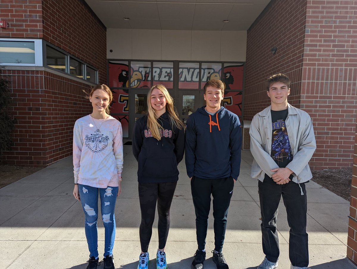 jacobrhedger's tweet photo. Congratulations to the @TreynorCSD High School students of the month! The character trait for January was compassion. Students are Jordyn, Cadence, Mason and Adley. https://t.co/GIdRdRbV2N