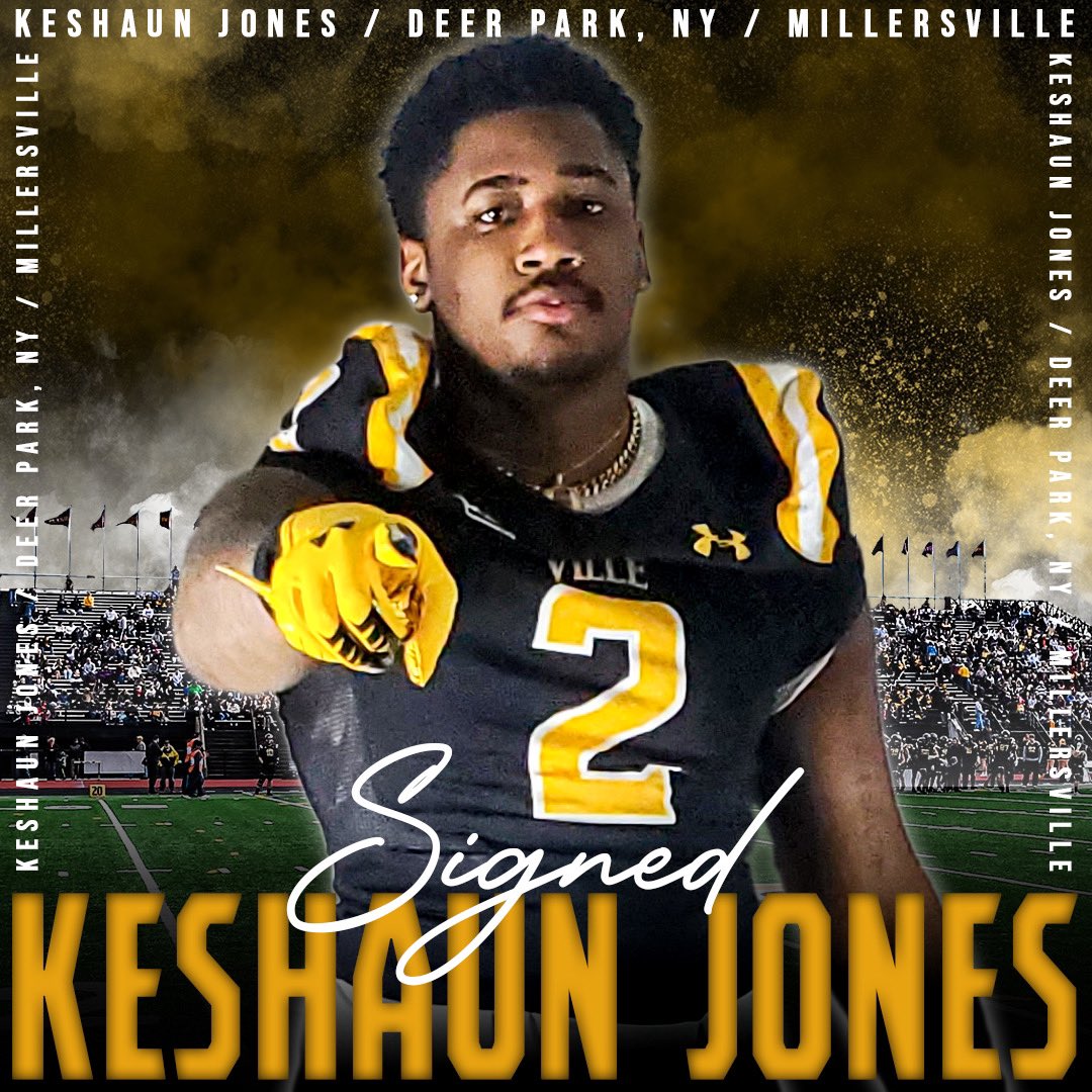 MillersvilleFB's tweet photo. Welcome to the family Keshaun Jones, LB from Deer Park (NY) 6’1 210 〽️ https://t.co/E8BfrlH9l6