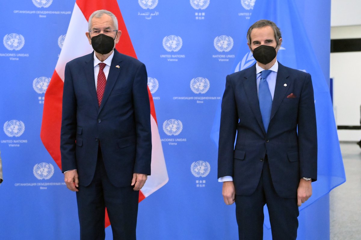 All that we achieve at @IAEAorg is possible thanks to the invaluable support of our gracious host, #Austria.

Welcome to the VIC, 🇦🇹 Federal President <a href="/vanderbellen/">Alexander Van der Bellen</a> — the IAEA-Austria bond continues to strengthen &amp; Austria's commitment to the UN is an example to many.