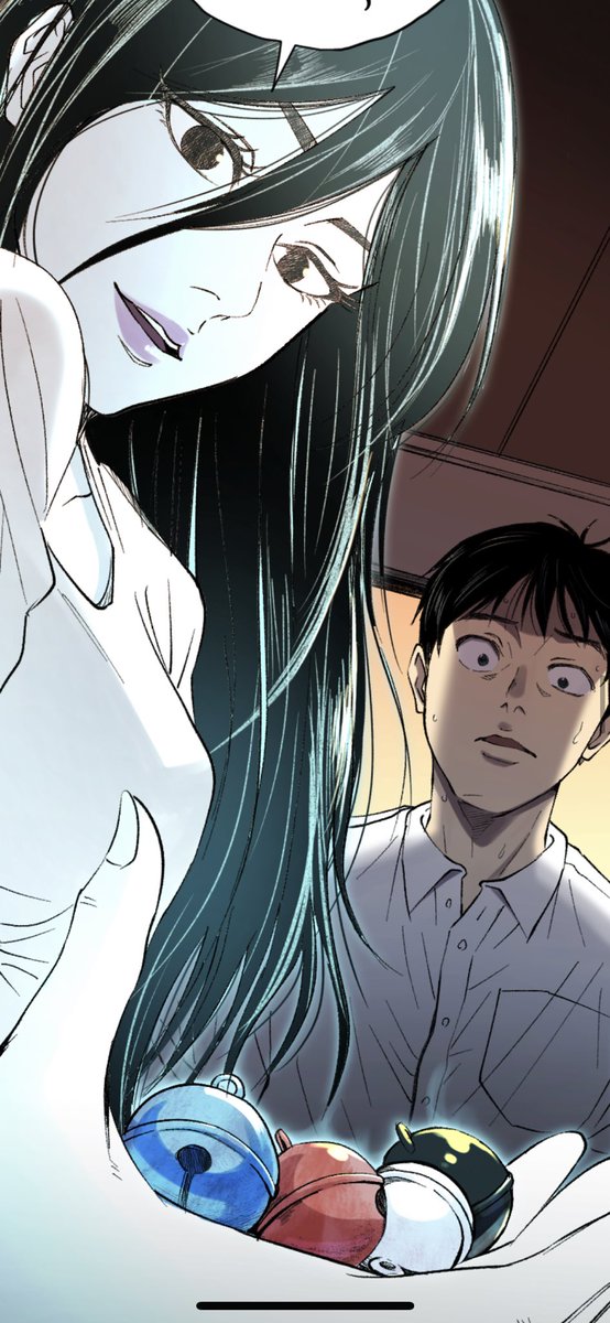 お化けと風鈴33話!
(怖いの苦手な人閲覧注意‼️👻)

線も色も進化してきて、毎週連載のカラーマンガなのにかなりいい感じの絵が入ってくるようになりました! 