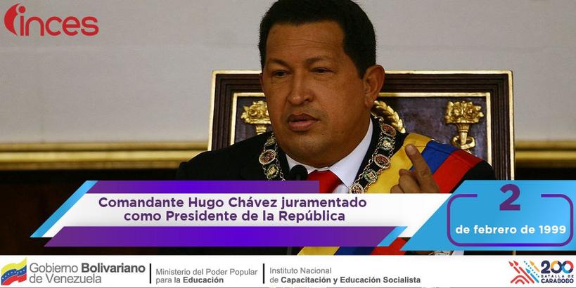 IncesTrujillo1's tweet photo. #TalDíaComoHoy hace 23 años el Comandante Hugo Chávez pronunció su juramento ante la Patria como Presidente de la República. “Juro ante Dios, ante la patria y ante mi pueblo, sobre esta moribunda Constitución", dicho juramento marcó el inicio de su compromiso con el país. https://t.co/hDYYoo71Qv