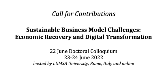 Submissions for the New Business Models conference 2022 are due on 15 February. Submit to our track on Business Model Experimentation for Sustainability here:
conftool.org/nbm2022/@umsbe <a href="/ERC_CircularX/">Circular X</a> <a href="/ilkawe/">Dr Ilka Weissbrod</a> <a href="/MariaAntikainen/">Maria Antikainen</a> <a href="/ungJorgensen/">Sveinung Jørgensen</a> <a href="/LJTPedersen/">Lars Jacob Pedersen</a> static1.squarespace.com/static/5e8f3c8…