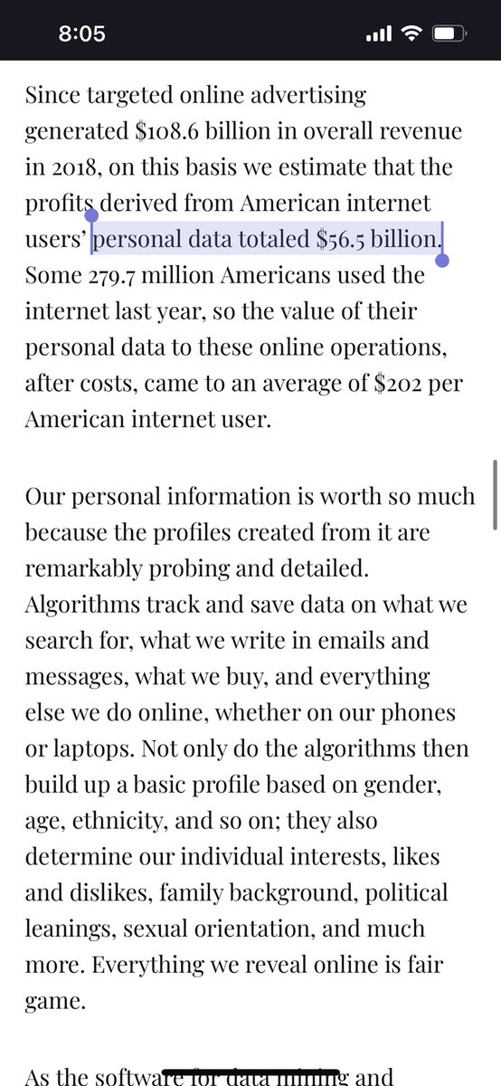 ElastosWeb3's tweet photo. The web2 numbers are staggering. In 2018, it's reported that Facebook PROFITS $60B+ A YEAR from people's personal data. And that's just Facebook. #Elastos #web3 allows users to own and monetize their personal data using @Web3Essentials DID's. You profit. Not them. $ELA $BTC $ETH https://t.co/y4aA16yWyF