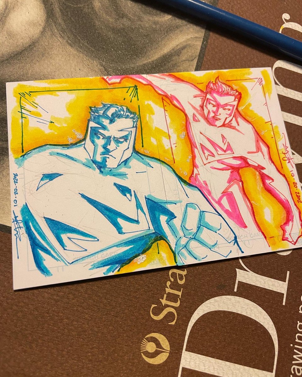 Lost_filipino's tweet photo. Who remembers these guys? At the time I pretty much wasn’t reading DC comics anymore.
.
#art #fanart #dc #dccomics #comics #supermanred #supermanblue #superman #manofsteel #sketchcard https://t.co/duqOJrDhCh