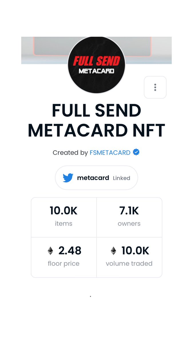 Shoutout to all the believers since day 1! Project is only 2 weeks. 7,160 holding their <a href="/metacard/">Metacard</a>’s. Only the beginning. 🌋