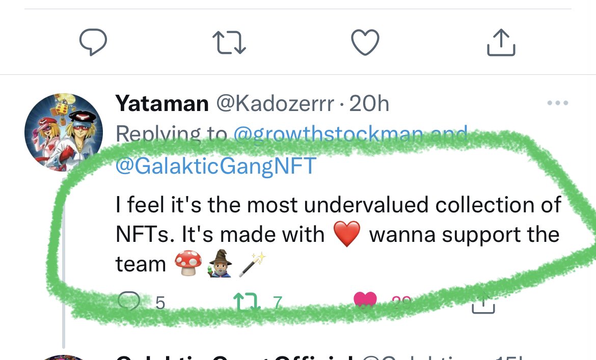 You heard it from <a href="/Kadozerrr/">KINg NFT</a>. Join the <a href="/GalakticGangNFT/">Galaktic Gang</a> before you have to all your other NFTs to buy one 🤷‍♂️.