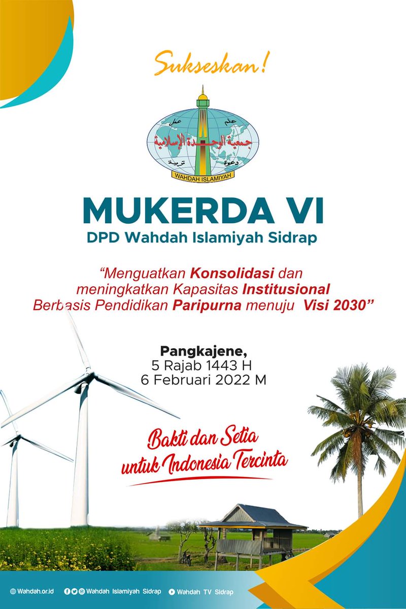 🌾 𝑺𝒖𝒌𝒔𝒆𝒔𝒌𝒂𝒏!
🔹 𝗠𝗨𝗞𝗘𝗥𝗗𝗔 𝗩𝗜
𝗗𝗣𝗗 𝗪𝗔𝗛𝗗𝗔𝗛 𝗜𝗦𝗟𝗔𝗠𝗜𝗬𝗔𝗛 𝗦𝗜𝗗𝗥𝗔𝗣

𝗣𝗮𝗻𝗴𝗸𝗮𝗷𝗲𝗻𝗲, 𝟱 𝗥𝗮𝗷𝗮𝗯 𝟭𝟰𝟰𝟯 𝗛 - 𝟲 𝗙𝗲𝗯𝗿𝘂𝗮𝗿𝗶 𝟮𝟬𝟮𝟮 𝗠

🤍 𝐵𝑎𝑘𝑡𝑖 𝑑𝑎𝑛 𝑆𝑒𝑡𝑖𝑎 𝑢𝑛𝑡𝑢𝑘 𝐼𝑛𝑑𝑜𝑛𝑒𝑠𝑖𝑎 𝑇𝑒𝑟𝑐𝑖𝑛𝑡𝑎