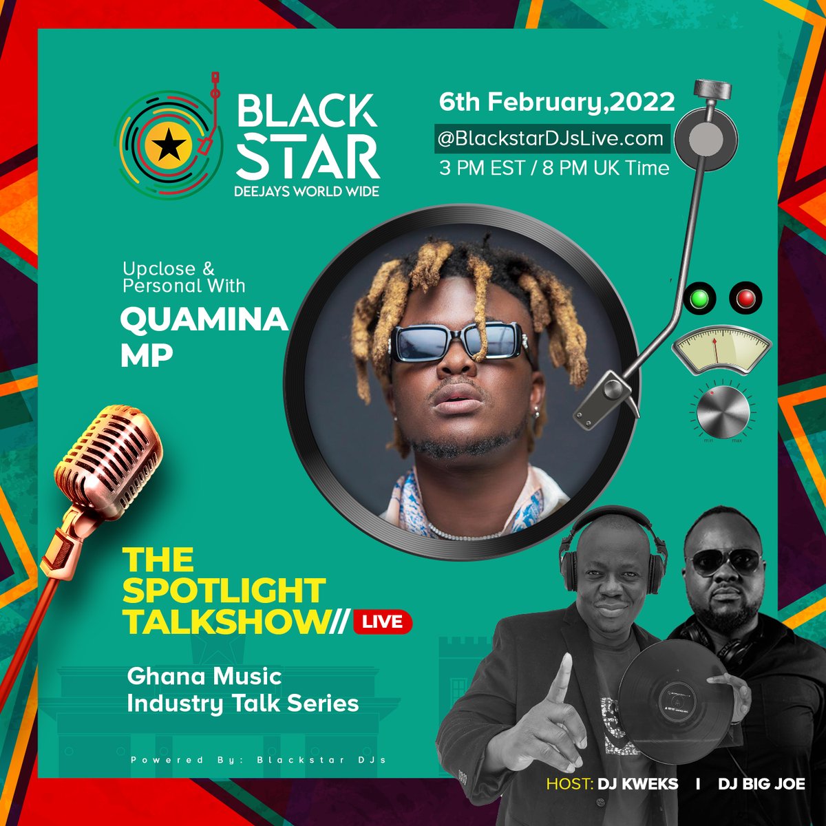 BlackstarDjs's tweet photo. This Sunday live on facebook...we getting upclose and personal with rising Ghanaian star and hitmaker @QuaminaMP. Join the show at 3pm EST/ 8pm Ghana time - https://t.co/VcvvPMQhI2 https://t.co/uhVbEqqhJa