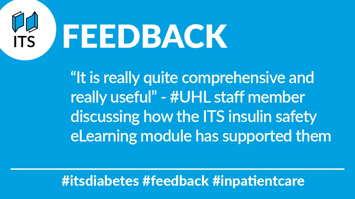 ITS inpatient diabetes training & support tweet media