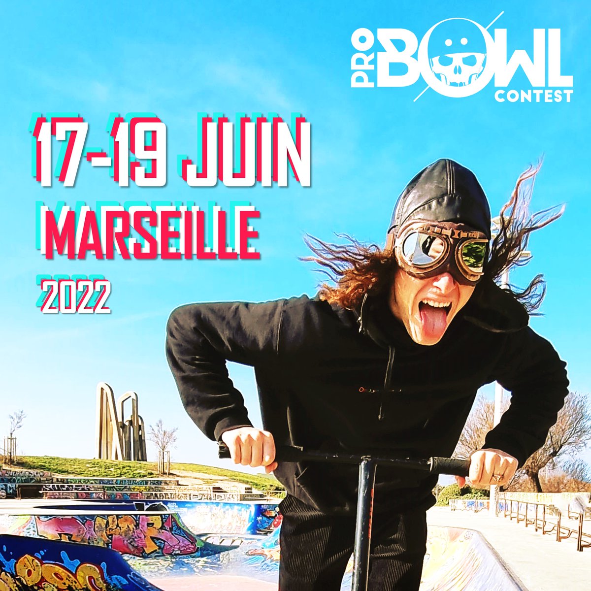Rendez-vous du 17 au 19 juin 2022 au Bowl du Prado à #Marseille pour la 13ème édition du Pro Bowl Contest!
Les meilleurs riders de la planète en roller skates et trottinette freesyle seront en compétition avec soirées plage et initiations aux sports de glisse!