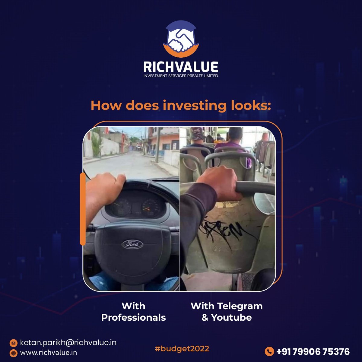 RichvalueL's tweet photo. If your think you can earn from the tips of so-called telegram &amp; YouTube experts, you are wrong!
Don't risk your hard-earned money by investing without proper guidance.
Consult our specialists &amp; grow your wealth.
.
#budget2022 #budget #budgetofindia #budgetmeme https://t.co/uwyHD1FC5c